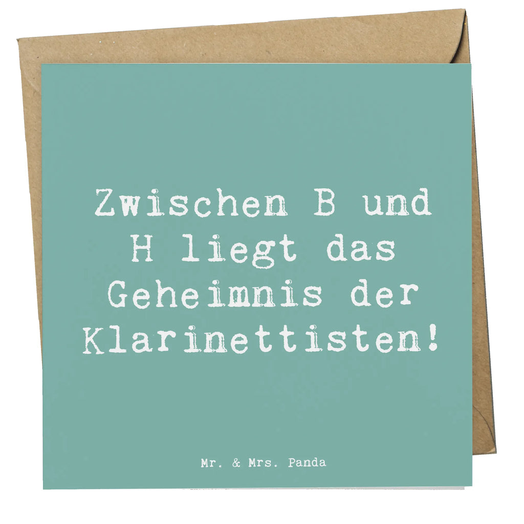 Deluxe Karte Spruch Klarinette Geheimnis Karte, Grußkarte, Klappkarte, Einladungskarte, Glückwunschkarte, Hochzeitskarte, Geburtstagskarte, Hochwertige Grußkarte, Hochwertige Klappkarte, Instrumente, Geschenke Musiker, Musikliebhaber