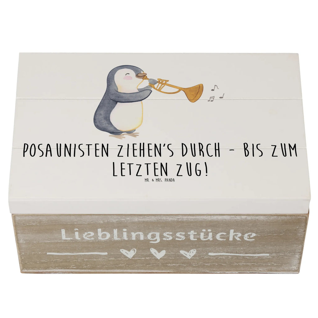 Holzkiste Trombone Durchzieher Holzkiste, Kiste, Schatzkiste, Truhe, Schatulle, XXL, Erinnerungsbox, Erinnerungskiste, Dekokiste, Aufbewahrungsbox, Geschenkbox, Geschenkdose, Instrumente, Geschenke Musiker, Musikliebhaber