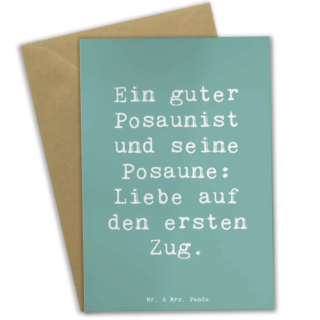 Grußkarte Spruch Posaune Liebe Grußkarte, Klappkarte, Einladungskarte, Glückwunschkarte, Hochzeitskarte, Geburtstagskarte, Karte, Ansichtskarten, Instrumente, Geschenke Musiker, Musikliebhaber