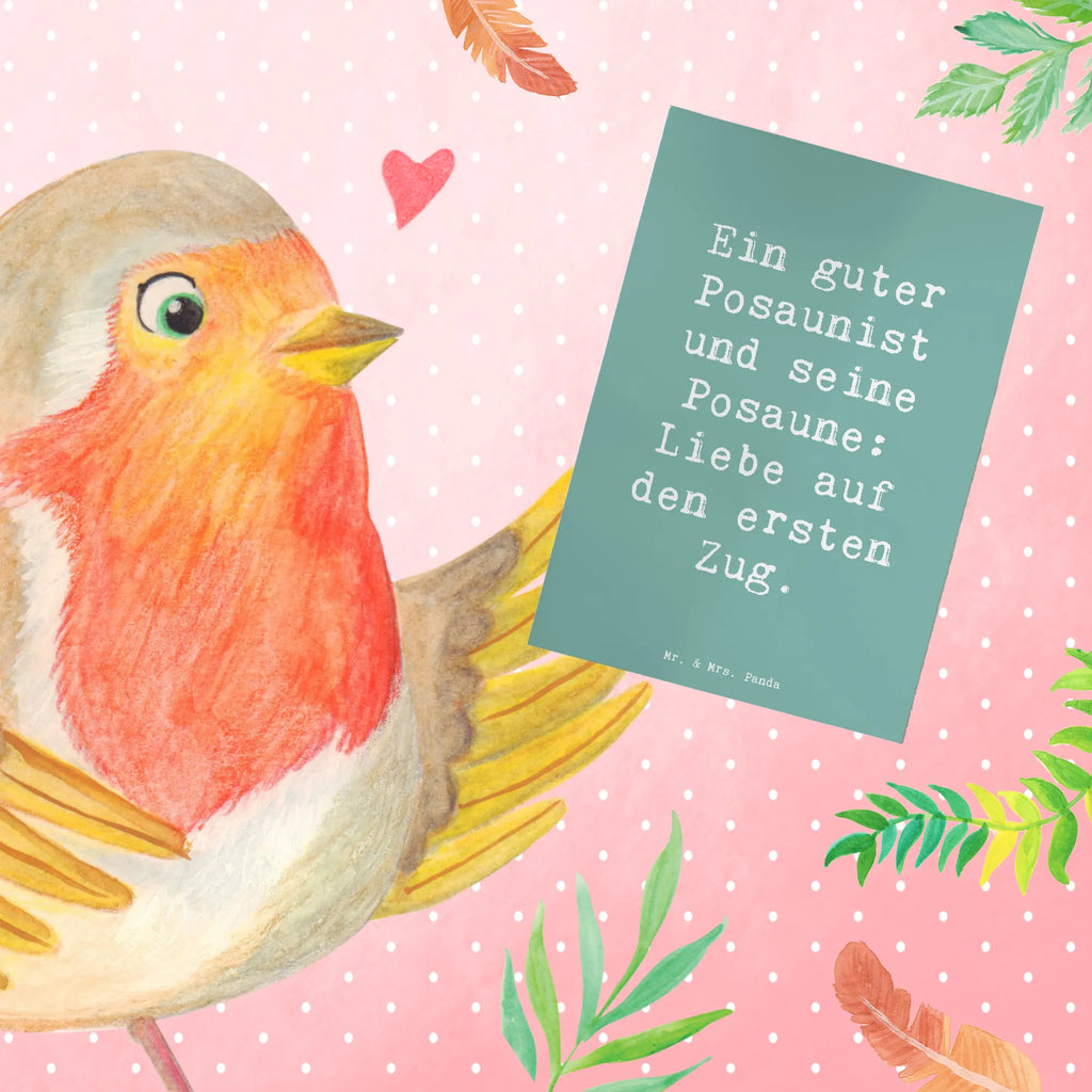 Grußkarte Spruch Posaune Liebe Grußkarte, Klappkarte, Einladungskarte, Glückwunschkarte, Hochzeitskarte, Geburtstagskarte, Karte, Ansichtskarten, Instrumente, Geschenke Musiker, Musikliebhaber