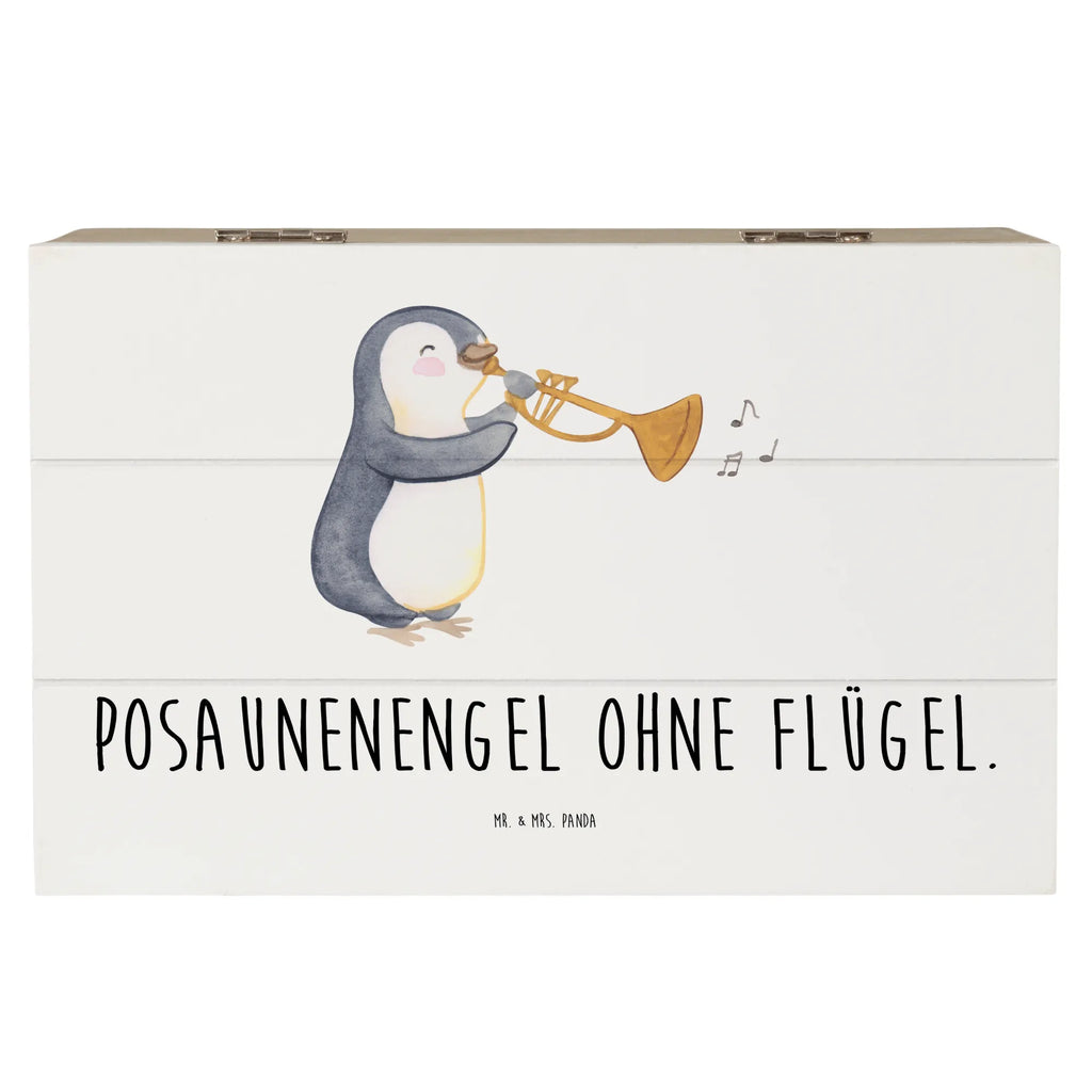 Holzkiste Engel Posaune Holzkiste, Kiste, Schatzkiste, Truhe, Schatulle, XXL, Erinnerungsbox, Erinnerungskiste, Dekokiste, Aufbewahrungsbox, Geschenkbox, Geschenkdose, Instrumente, Geschenke Musiker, Musikliebhaber