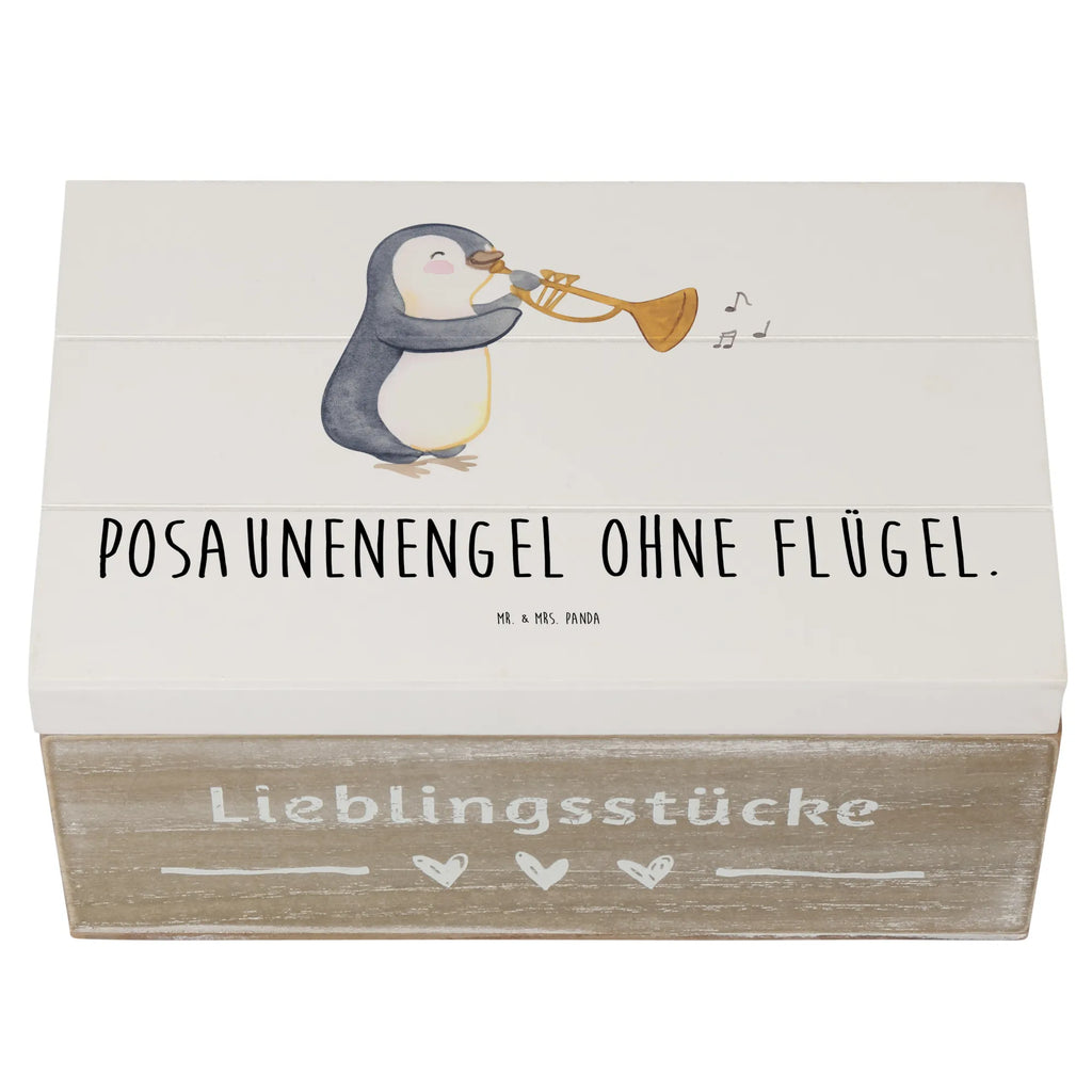 Holzkiste Engel Posaune Holzkiste, Kiste, Schatzkiste, Truhe, Schatulle, XXL, Erinnerungsbox, Erinnerungskiste, Dekokiste, Aufbewahrungsbox, Geschenkbox, Geschenkdose, Instrumente, Geschenke Musiker, Musikliebhaber