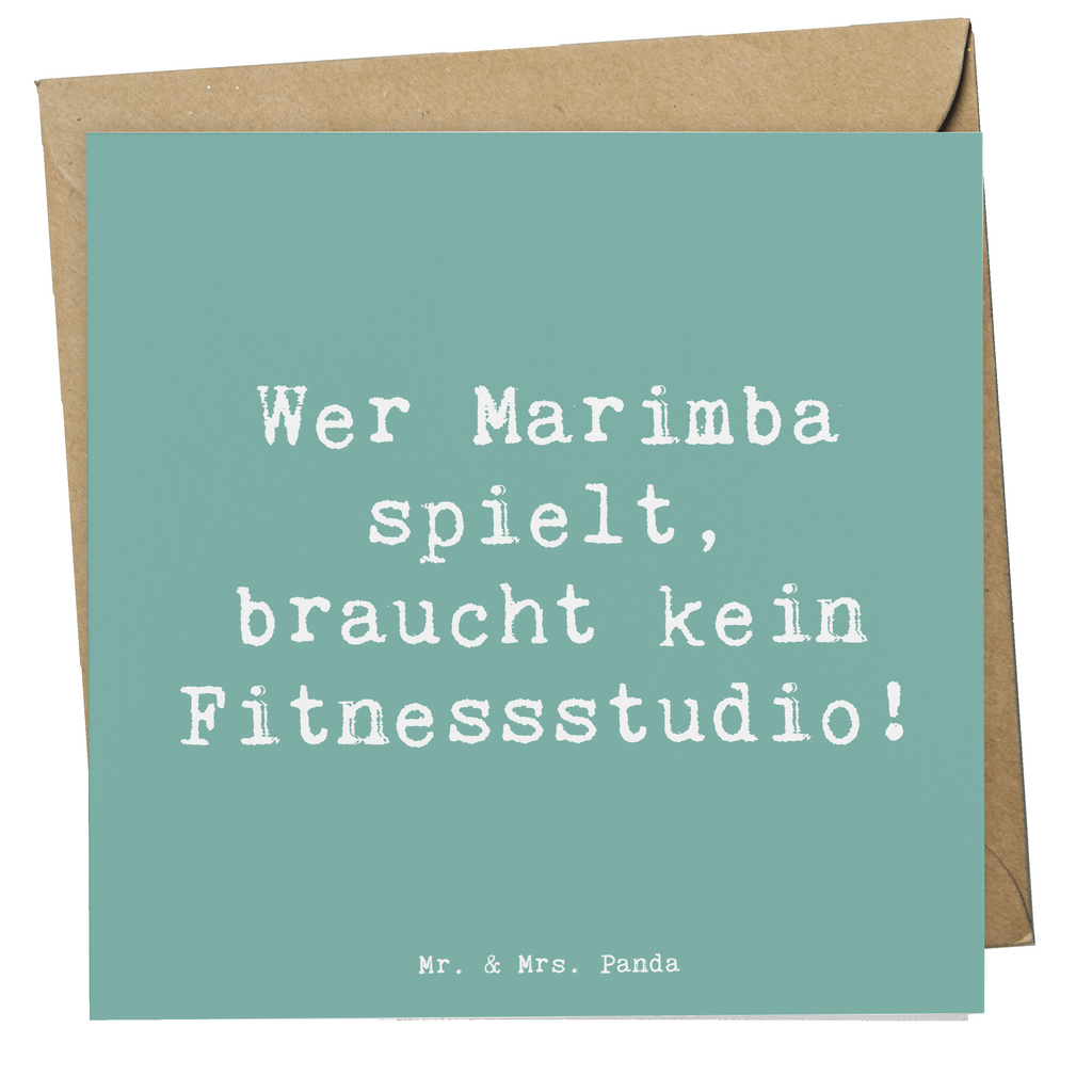 Deluxe Karte Spruch Marimba Fitness Karte, Grußkarte, Klappkarte, Einladungskarte, Glückwunschkarte, Hochzeitskarte, Geburtstagskarte, Hochwertige Grußkarte, Hochwertige Klappkarte, Instrumente, Geschenke Musiker, Musikliebhaber