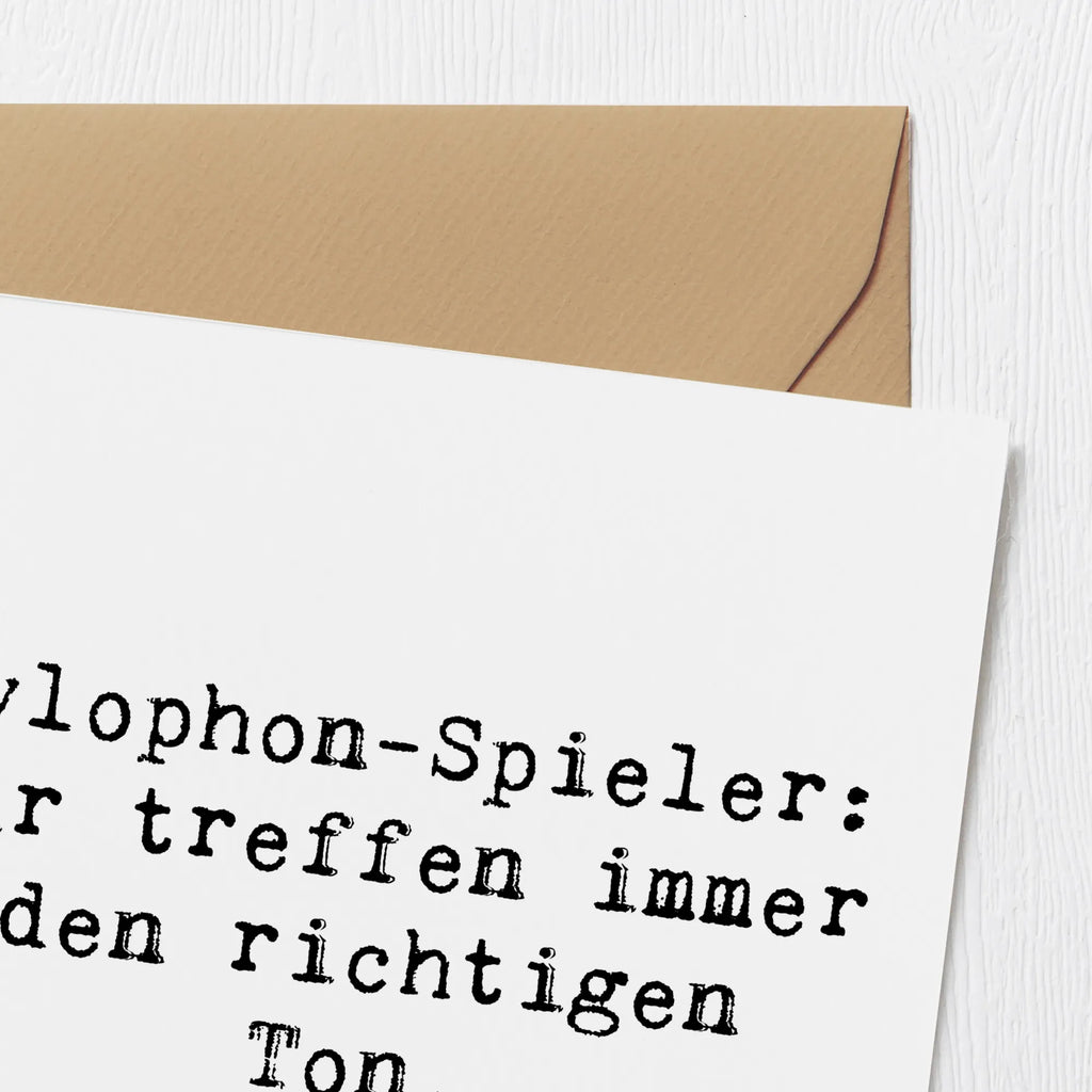 Deluxe Karte Spruch Xylophon Melodie Karte, Grußkarte, Klappkarte, Einladungskarte, Glückwunschkarte, Hochzeitskarte, Geburtstagskarte, Hochwertige Grußkarte, Hochwertige Klappkarte, Instrumente, Geschenke Musiker, Musikliebhaber