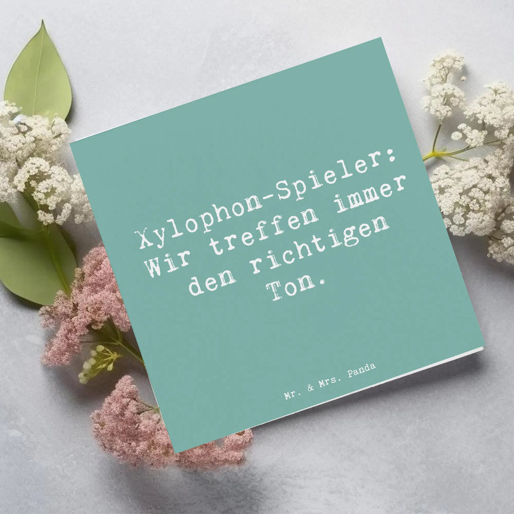 Deluxe Karte Spruch Xylophon Melodie Karte, Grußkarte, Klappkarte, Einladungskarte, Glückwunschkarte, Hochzeitskarte, Geburtstagskarte, Hochwertige Grußkarte, Hochwertige Klappkarte, Instrumente, Geschenke Musiker, Musikliebhaber