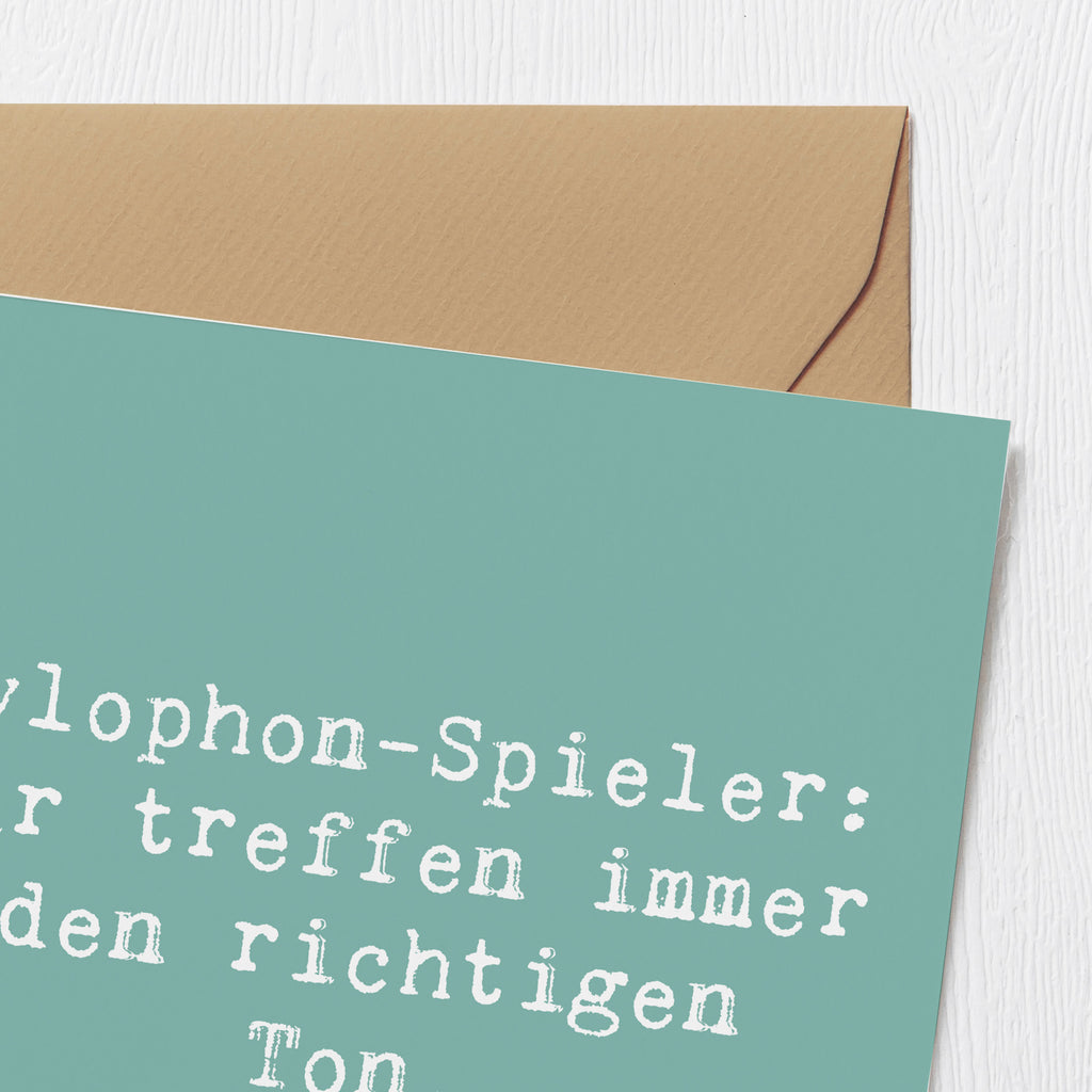 Deluxe Karte Spruch Xylophon Melodie Karte, Grußkarte, Klappkarte, Einladungskarte, Glückwunschkarte, Hochzeitskarte, Geburtstagskarte, Hochwertige Grußkarte, Hochwertige Klappkarte, Instrumente, Geschenke Musiker, Musikliebhaber