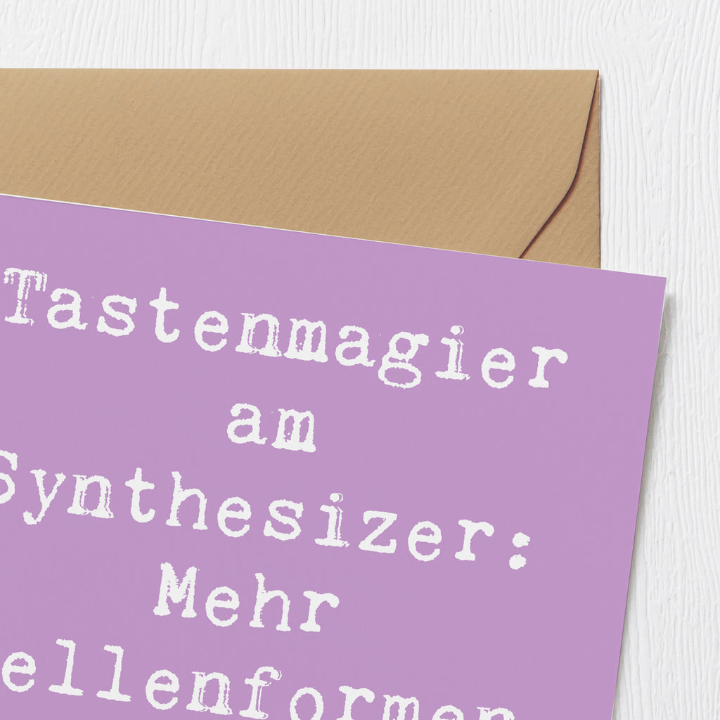 Deluxe Karte Spruch Synthesizer Magie Karte, Grußkarte, Klappkarte, Einladungskarte, Glückwunschkarte, Hochzeitskarte, Geburtstagskarte, Hochwertige Grußkarte, Hochwertige Klappkarte, Instrumente, Geschenke Musiker, Musikliebhaber