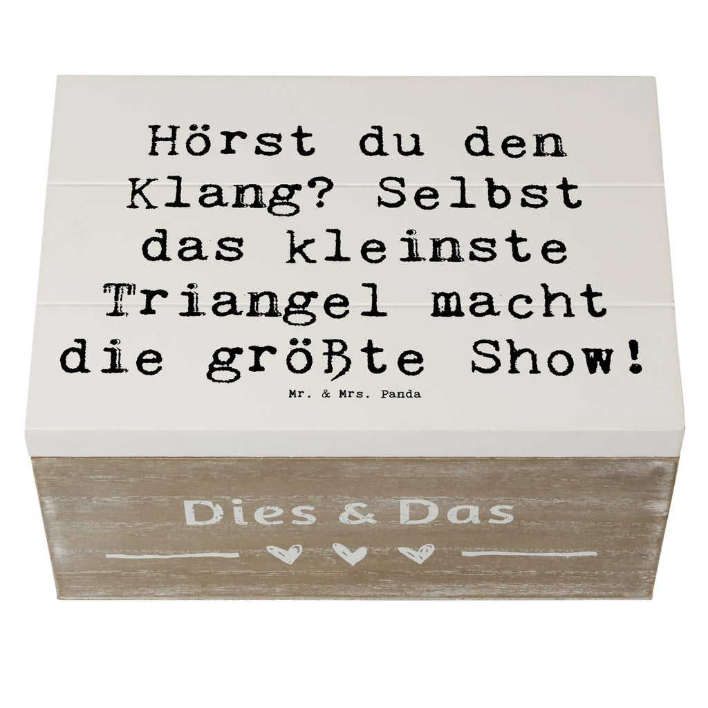 Holzkiste Spruch Triangel Klang Holzkiste, Kiste, Schatzkiste, Truhe, Schatulle, XXL, Erinnerungsbox, Erinnerungskiste, Dekokiste, Aufbewahrungsbox, Geschenkbox, Geschenkdose, Instrumente, Geschenke Musiker, Musikliebhaber