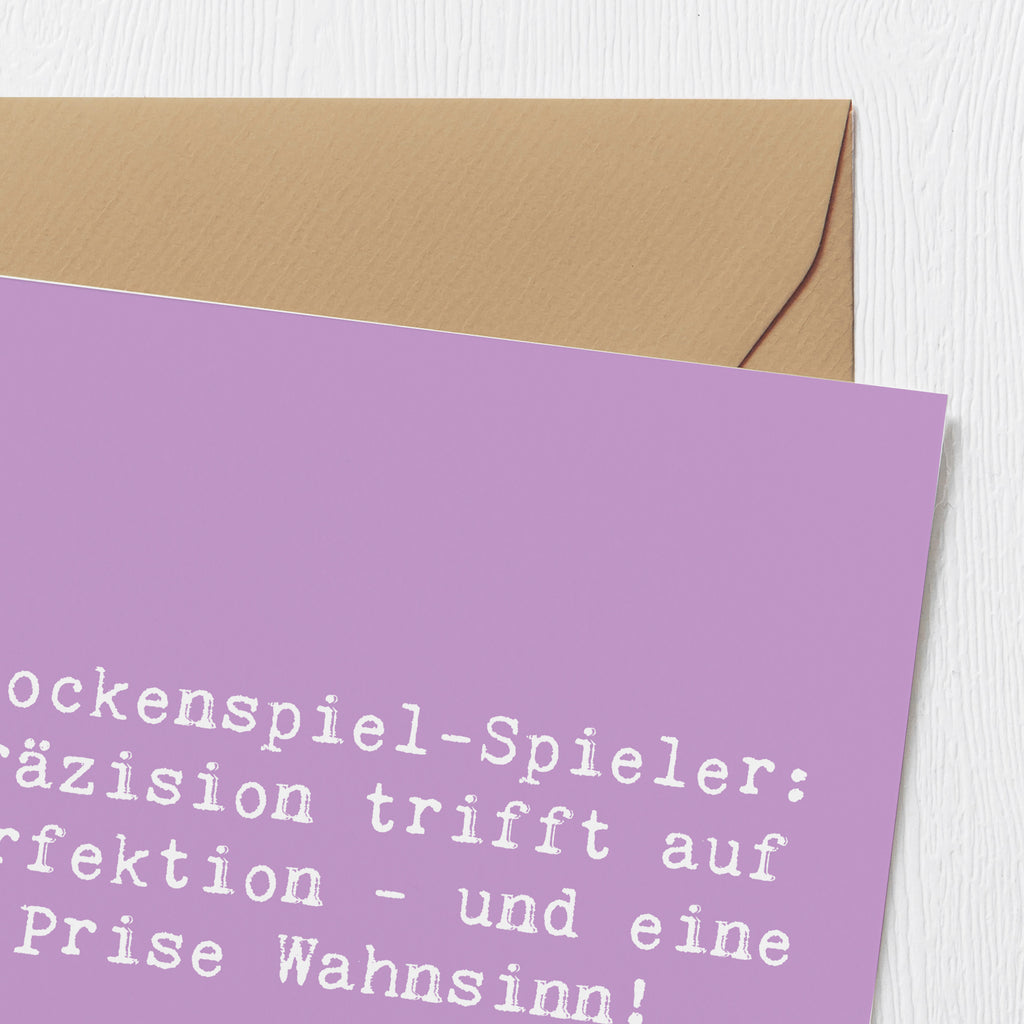 Deluxe Karte Spruch Glockenspiel Kultur Karte, Grußkarte, Klappkarte, Einladungskarte, Glückwunschkarte, Hochzeitskarte, Geburtstagskarte, Hochwertige Grußkarte, Hochwertige Klappkarte, Instrumente, Geschenke Musiker, Musikliebhaber