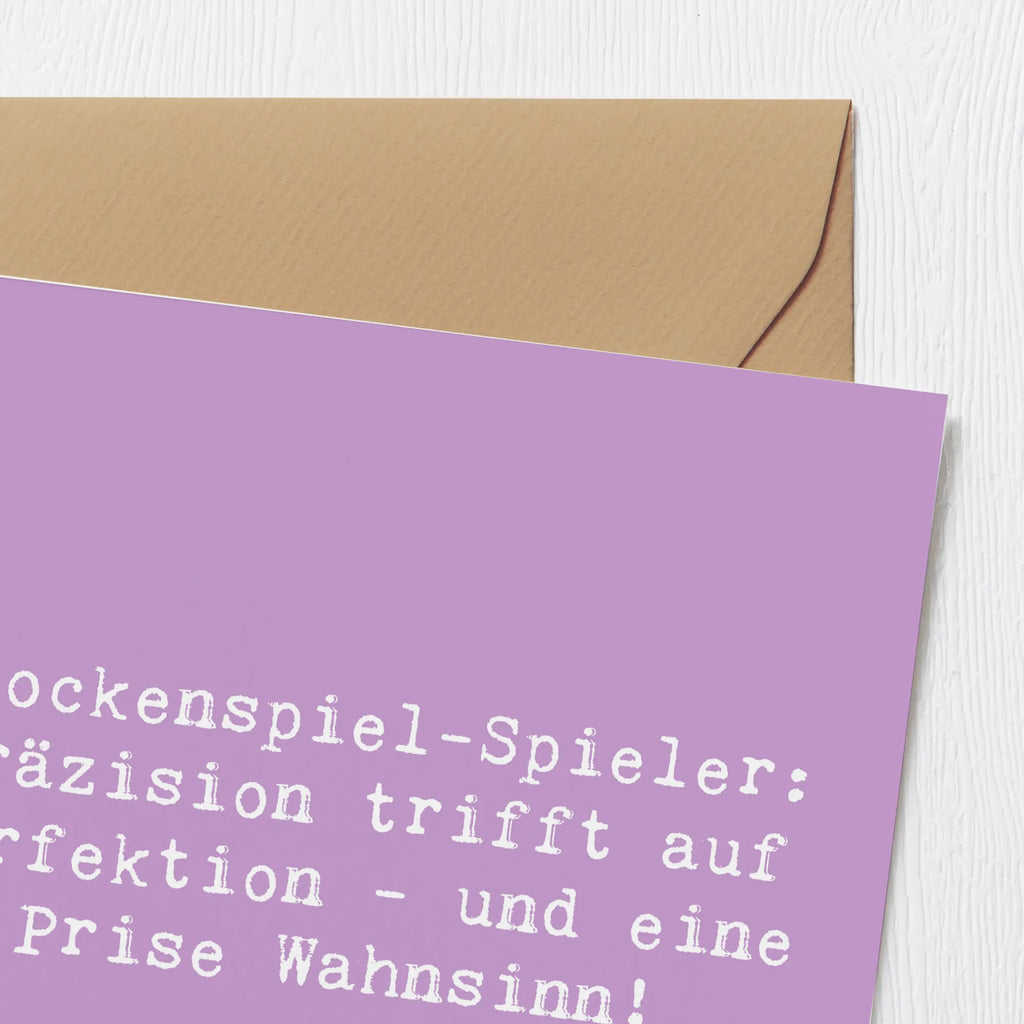 Deluxe Karte Spruch Glockenspiel Kultur Karte, Grußkarte, Klappkarte, Einladungskarte, Glückwunschkarte, Hochzeitskarte, Geburtstagskarte, Hochwertige Grußkarte, Hochwertige Klappkarte, Instrumente, Geschenke Musiker, Musikliebhaber