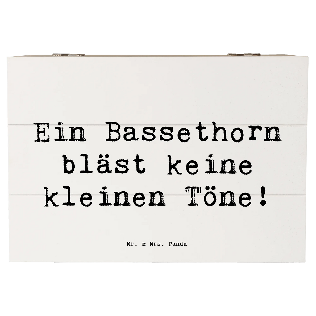 Holzkiste Spruch Ein Bassethorn bläst keine kleinen Töne! Holzkiste, Kiste, Schatzkiste, Truhe, Schatulle, XXL, Erinnerungsbox, Erinnerungskiste, Dekokiste, Aufbewahrungsbox, Geschenkbox, Geschenkdose, Instrumente, Geschenke Musiker, Musikliebhaber