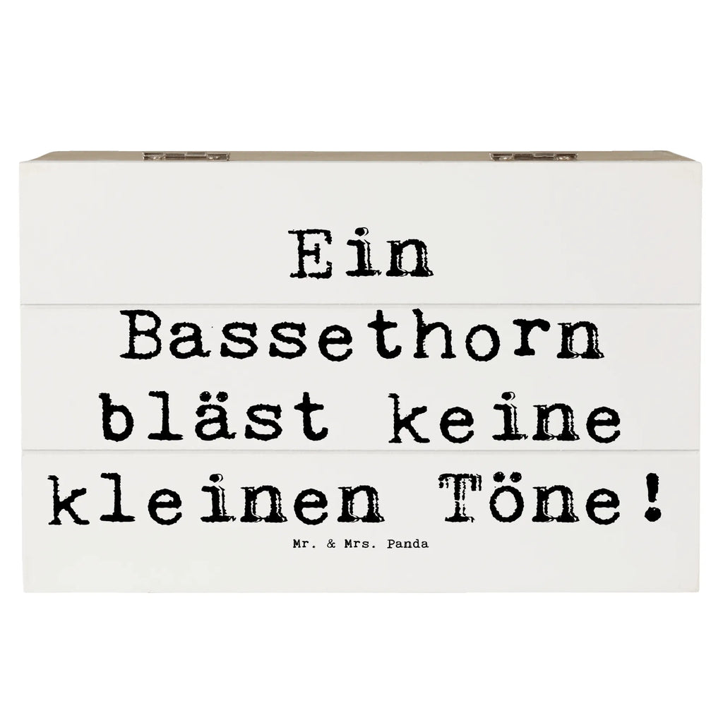 Holzkiste Spruch Ein Bassethorn bläst keine kleinen Töne! Holzkiste, Kiste, Schatzkiste, Truhe, Schatulle, XXL, Erinnerungsbox, Erinnerungskiste, Dekokiste, Aufbewahrungsbox, Geschenkbox, Geschenkdose, Instrumente, Geschenke Musiker, Musikliebhaber