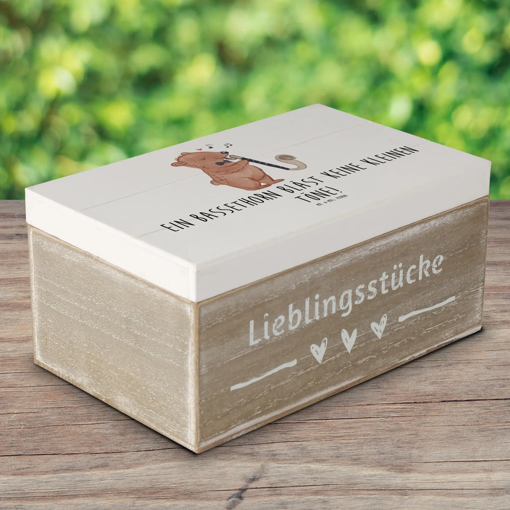 Holzkiste Ein Bassethorn bläst keine kleinen Töne! Holzkiste, Kiste, Schatzkiste, Truhe, Schatulle, XXL, Erinnerungsbox, Erinnerungskiste, Dekokiste, Aufbewahrungsbox, Geschenkbox, Geschenkdose, Instrumente, Geschenke Musiker, Musikliebhaber