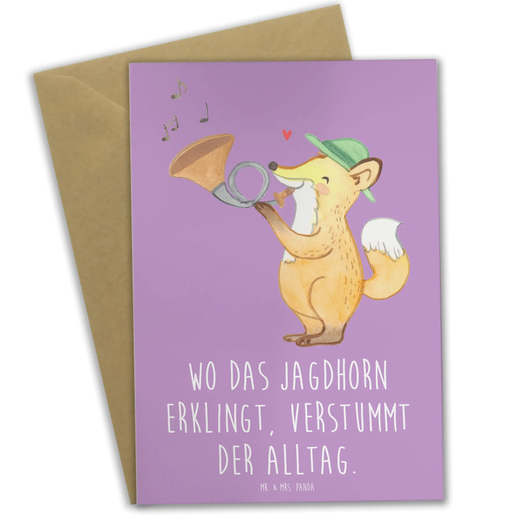 Grußkarte Jagdhorn Melodie Grußkarte, Klappkarte, Einladungskarte, Glückwunschkarte, Hochzeitskarte, Geburtstagskarte, Karte, Ansichtskarten, Instrumente, Geschenke Musiker, Musikliebhaber