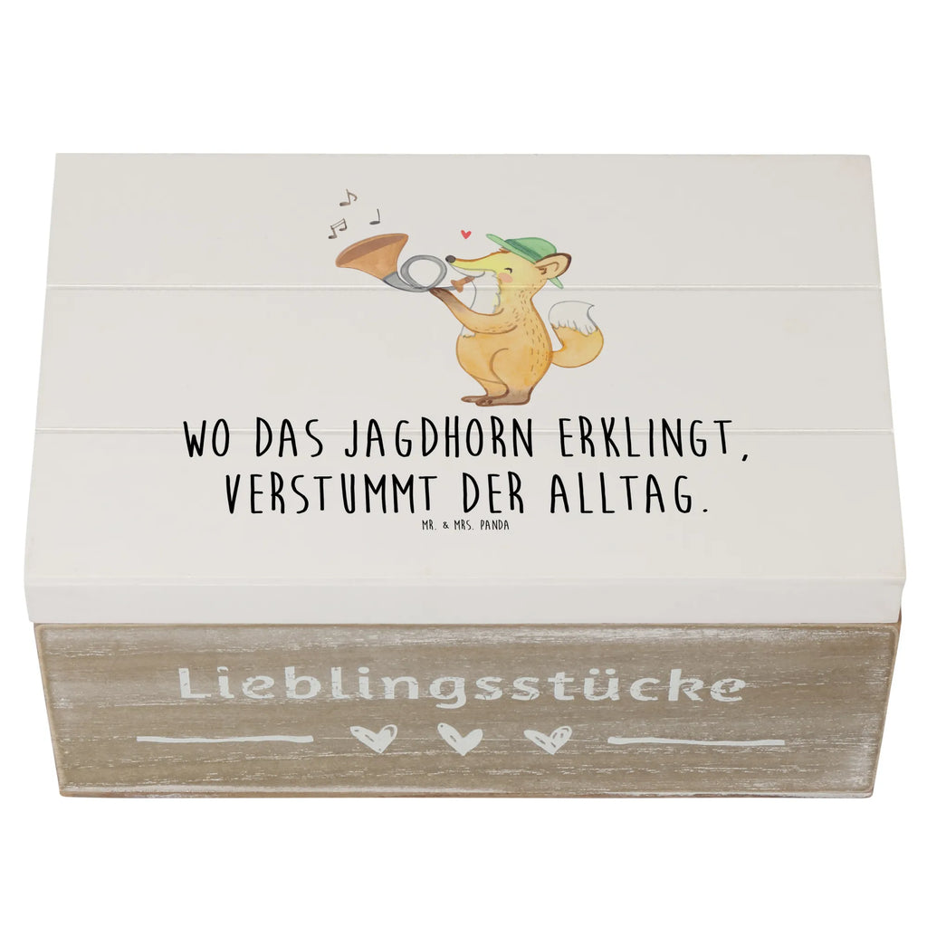 Holzkiste Jagdhorn Melodie Holzkiste, Kiste, Schatzkiste, Truhe, Schatulle, XXL, Erinnerungsbox, Erinnerungskiste, Dekokiste, Aufbewahrungsbox, Geschenkbox, Geschenkdose, Instrumente, Geschenke Musiker, Musikliebhaber