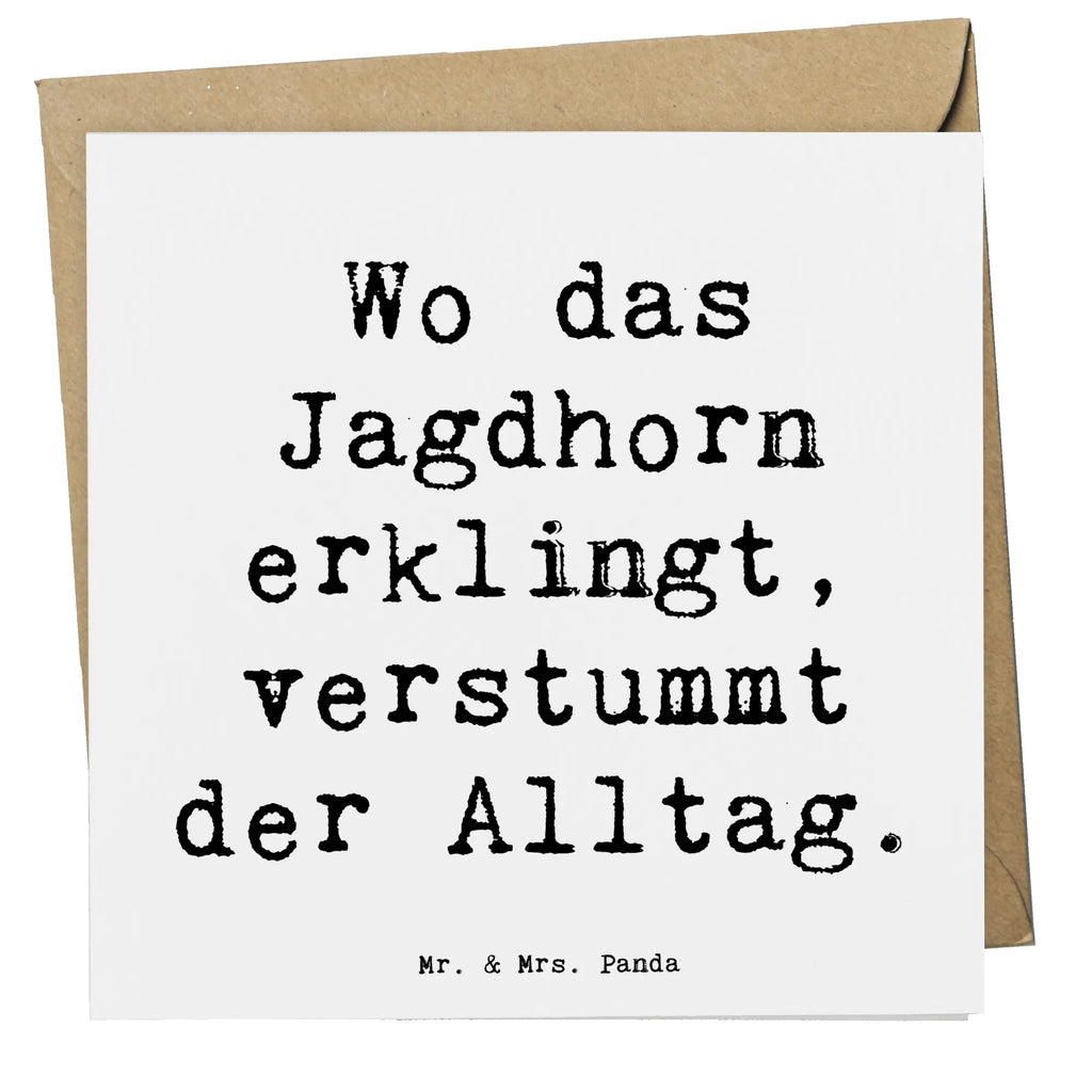 Deluxe Karte Spruch Jagdhorn Melodie Karte, Grußkarte, Klappkarte, Einladungskarte, Glückwunschkarte, Hochzeitskarte, Geburtstagskarte, Hochwertige Grußkarte, Hochwertige Klappkarte, Instrumente, Geschenke Musiker, Musikliebhaber