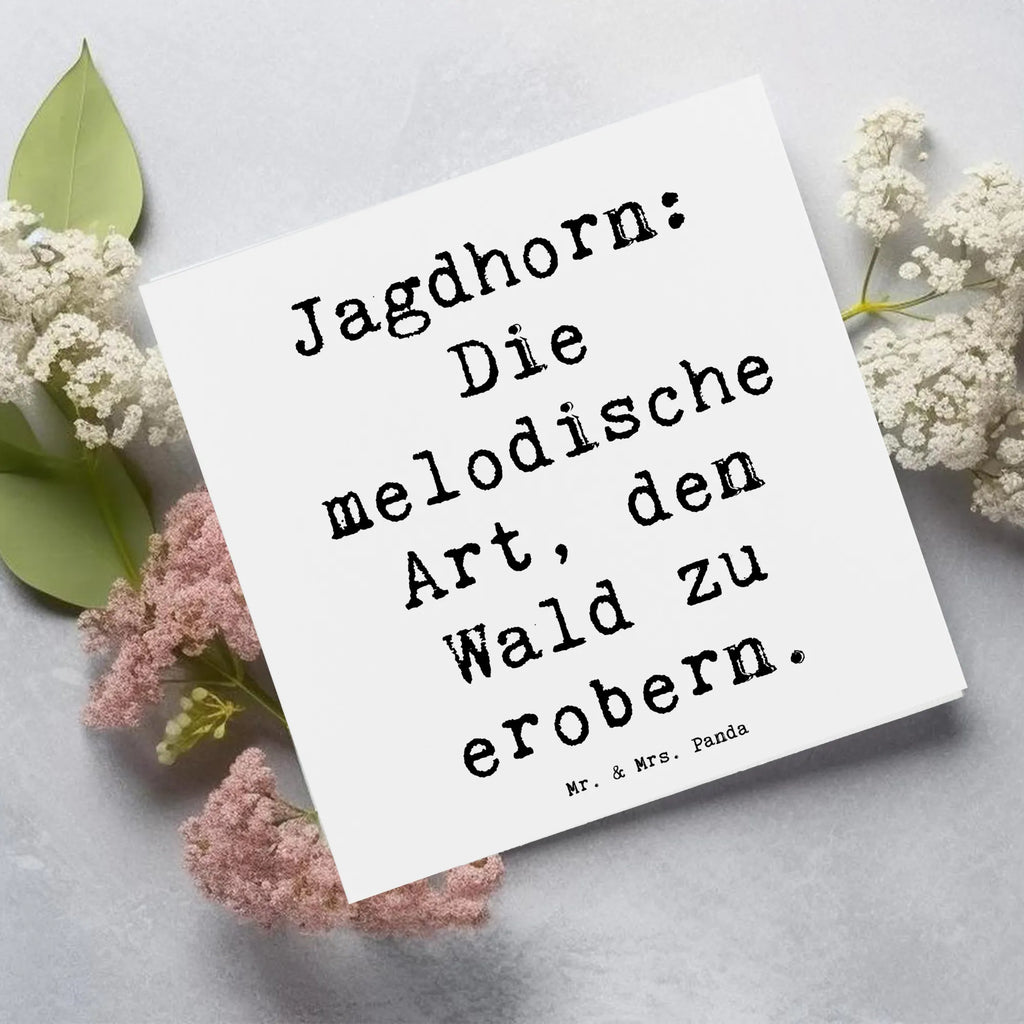 Deluxe Karte Spruch Jagdhorn Magie Karte, Grußkarte, Klappkarte, Einladungskarte, Glückwunschkarte, Hochzeitskarte, Geburtstagskarte, Hochwertige Grußkarte, Hochwertige Klappkarte, Instrumente, Geschenke Musiker, Musikliebhaber