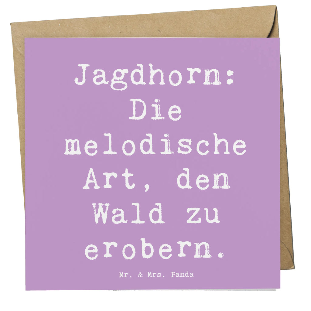 Deluxe Karte Spruch Jagdhorn Magie Karte, Grußkarte, Klappkarte, Einladungskarte, Glückwunschkarte, Hochzeitskarte, Geburtstagskarte, Hochwertige Grußkarte, Hochwertige Klappkarte, Instrumente, Geschenke Musiker, Musikliebhaber