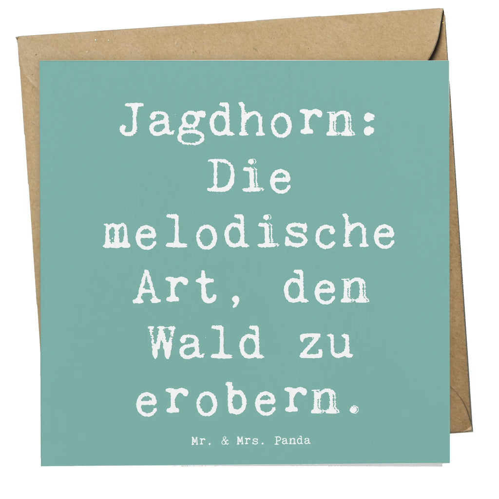 Deluxe Karte Spruch Jagdhorn Magie Karte, Grußkarte, Klappkarte, Einladungskarte, Glückwunschkarte, Hochzeitskarte, Geburtstagskarte, Hochwertige Grußkarte, Hochwertige Klappkarte, Instrumente, Geschenke Musiker, Musikliebhaber