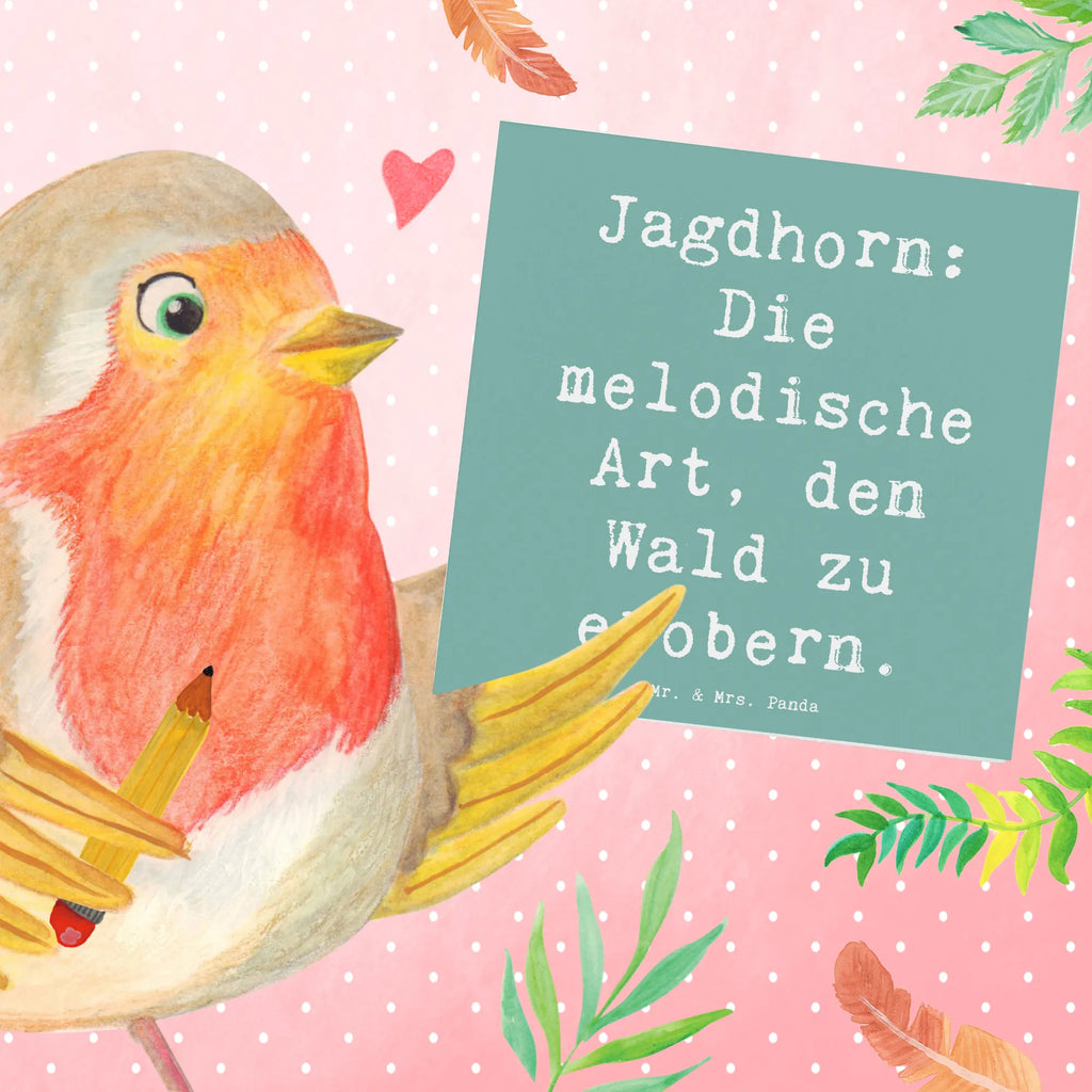 Deluxe Karte Spruch Jagdhorn Magie Karte, Grußkarte, Klappkarte, Einladungskarte, Glückwunschkarte, Hochzeitskarte, Geburtstagskarte, Hochwertige Grußkarte, Hochwertige Klappkarte, Instrumente, Geschenke Musiker, Musikliebhaber