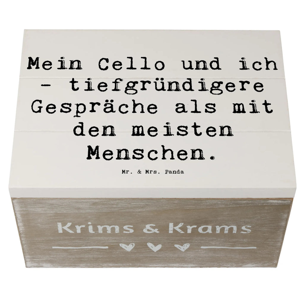 Holzkiste Spruch Violoncello Gespräche Holzkiste, Kiste, Schatzkiste, Truhe, Schatulle, XXL, Erinnerungsbox, Erinnerungskiste, Dekokiste, Aufbewahrungsbox, Geschenkbox, Geschenkdose, Instrumente, Geschenke Musiker, Musikliebhaber