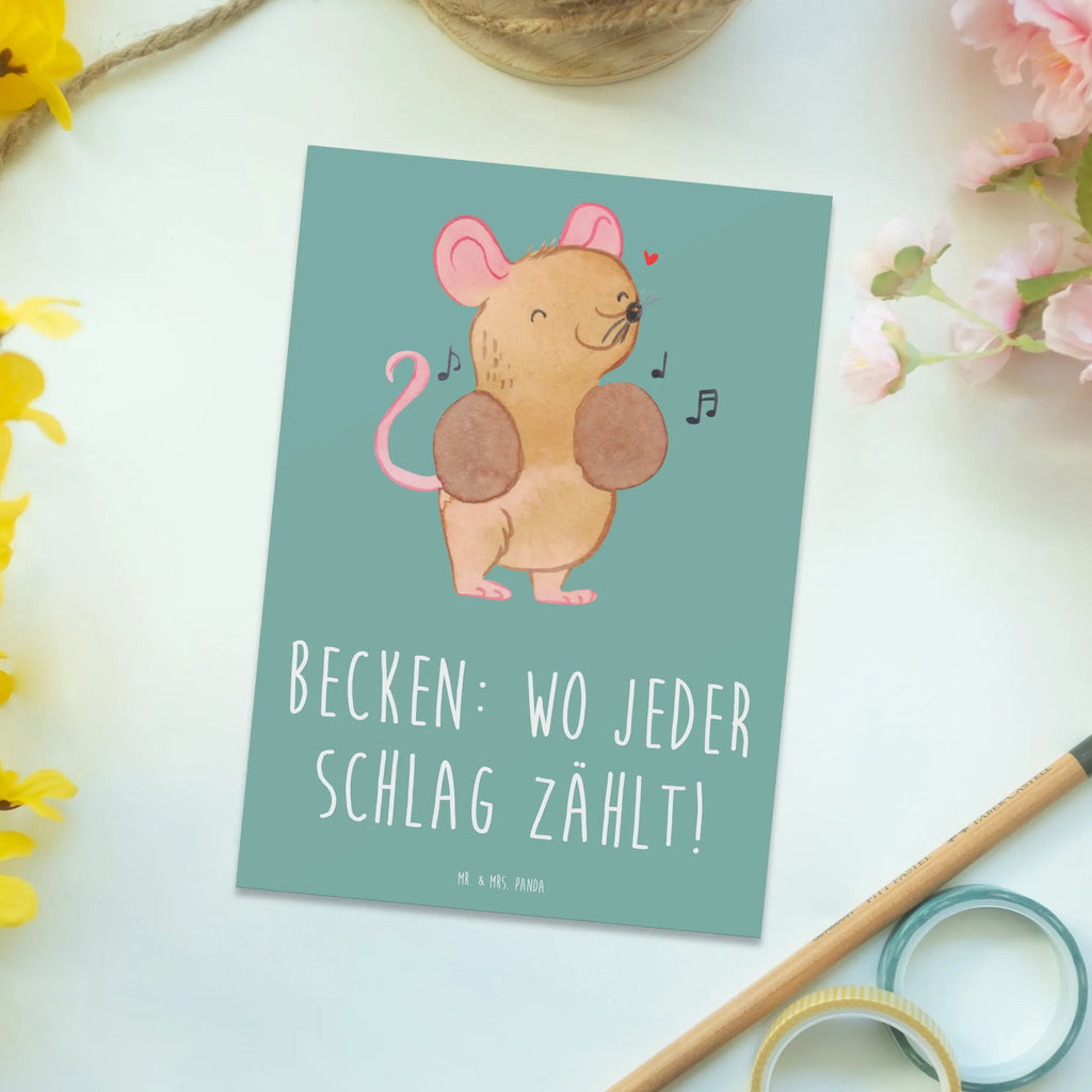 Postkarte Becken Postkarte, Karte, Geschenkkarte, Grußkarte, Einladung, Ansichtskarte, Geburtstagskarte, Einladungskarte, Dankeskarte, Ansichtskarten, Einladung Geburtstag, Einladungskarten Geburtstag, Instrumente, Geschenke Musiker, Musikliebhaber