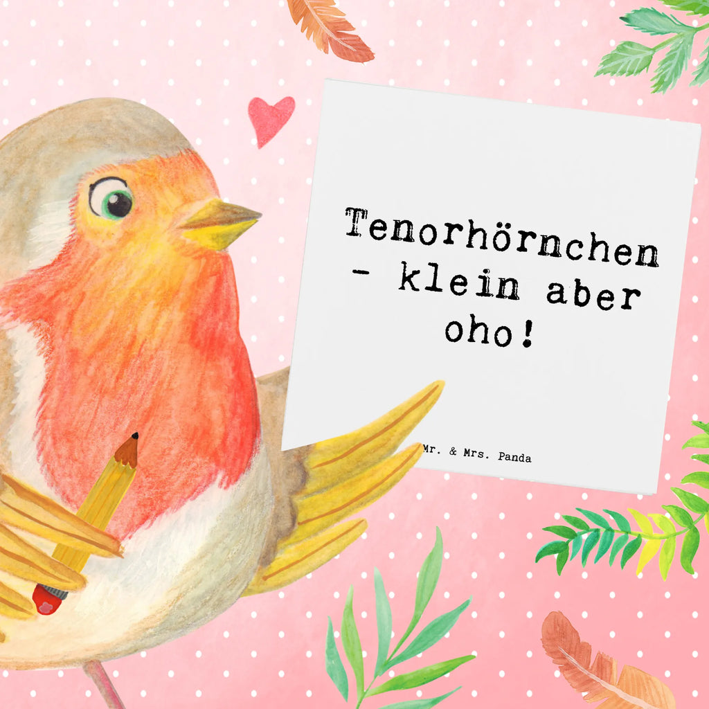 Deluxe Karte Spruch Tenorhörnchen Magie Karte, Grußkarte, Klappkarte, Einladungskarte, Glückwunschkarte, Hochzeitskarte, Geburtstagskarte, Hochwertige Grußkarte, Hochwertige Klappkarte, Instrumente, Geschenke Musiker, Musikliebhaber