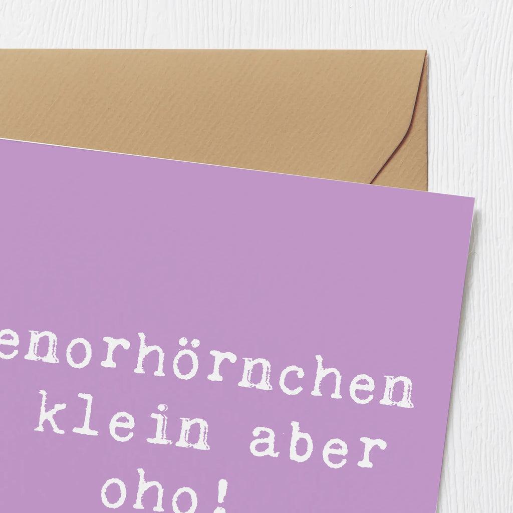 Deluxe Karte Spruch Tenorhörnchen Magie Karte, Grußkarte, Klappkarte, Einladungskarte, Glückwunschkarte, Hochzeitskarte, Geburtstagskarte, Hochwertige Grußkarte, Hochwertige Klappkarte, Instrumente, Geschenke Musiker, Musikliebhaber