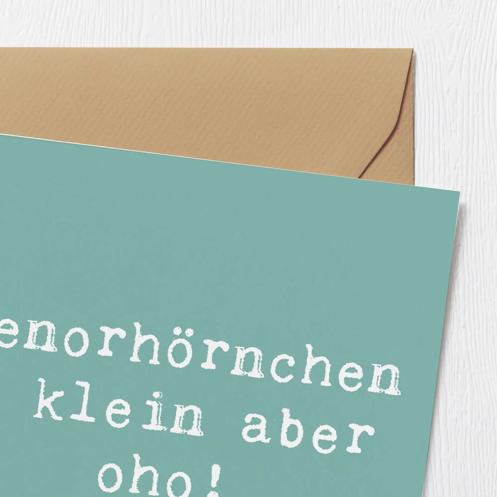 Deluxe Karte Spruch Tenorhörnchen Magie Karte, Grußkarte, Klappkarte, Einladungskarte, Glückwunschkarte, Hochzeitskarte, Geburtstagskarte, Hochwertige Grußkarte, Hochwertige Klappkarte, Instrumente, Geschenke Musiker, Musikliebhaber