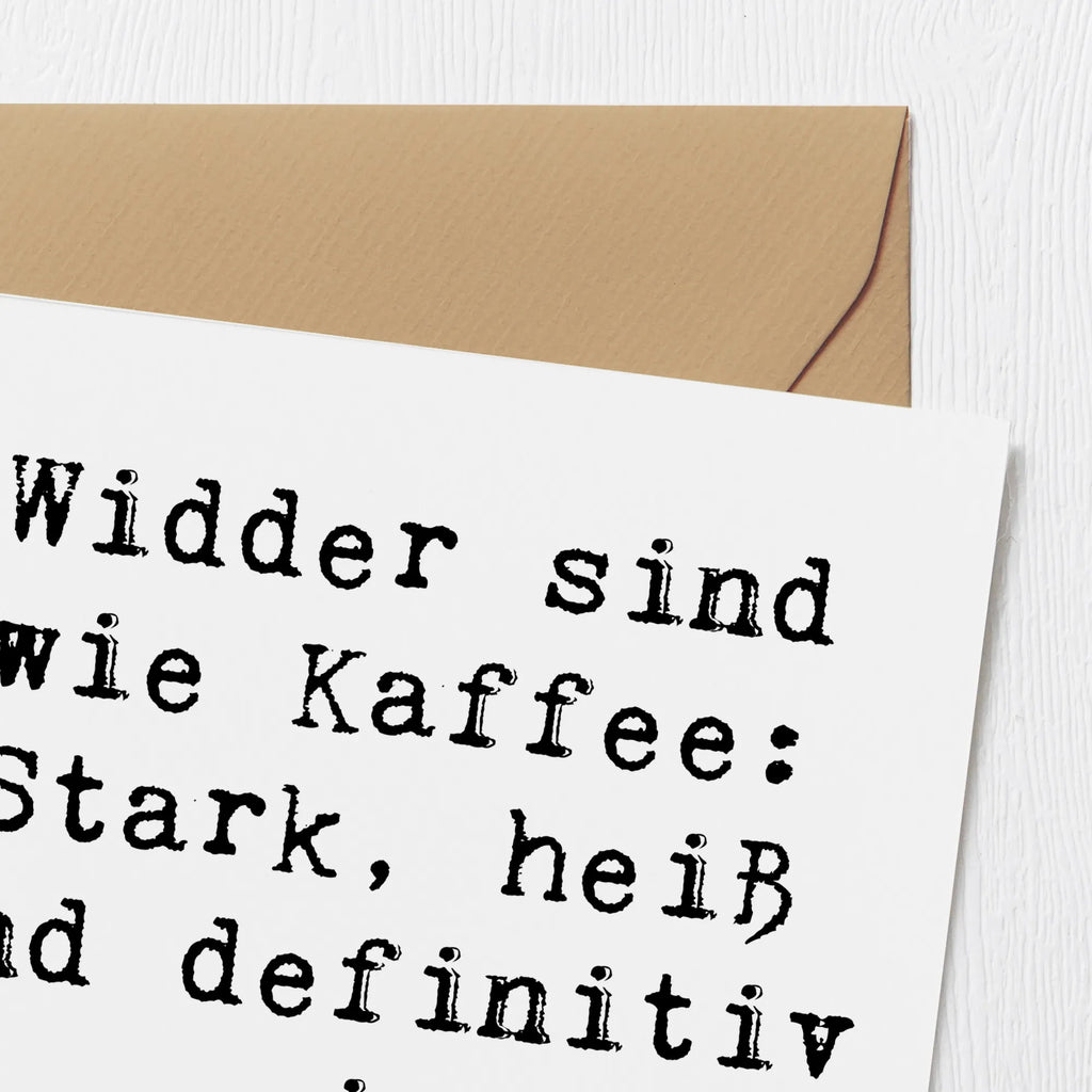 Deluxe Karte Spruch Widder Power Karte, Grußkarte, Klappkarte, Einladungskarte, Glückwunschkarte, Hochzeitskarte, Geburtstagskarte, Hochwertige Grußkarte, Hochwertige Klappkarte, Tierkreiszeichen, Sternzeichen, Horoskop, Astrologie, Aszendent