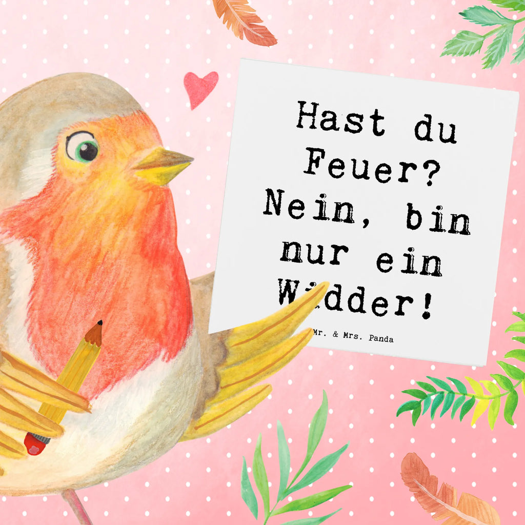 Deluxe Karte Spruch Widder Feuer Karte, Grußkarte, Klappkarte, Einladungskarte, Glückwunschkarte, Hochzeitskarte, Geburtstagskarte, Hochwertige Grußkarte, Hochwertige Klappkarte, Tierkreiszeichen, Sternzeichen, Horoskop, Astrologie, Aszendent