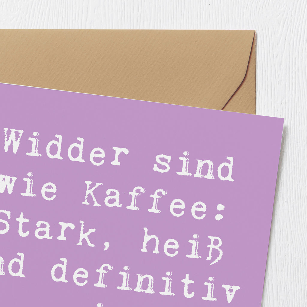 Deluxe Karte Spruch Widder Power Karte, Grußkarte, Klappkarte, Einladungskarte, Glückwunschkarte, Hochzeitskarte, Geburtstagskarte, Hochwertige Grußkarte, Hochwertige Klappkarte, Tierkreiszeichen, Sternzeichen, Horoskop, Astrologie, Aszendent