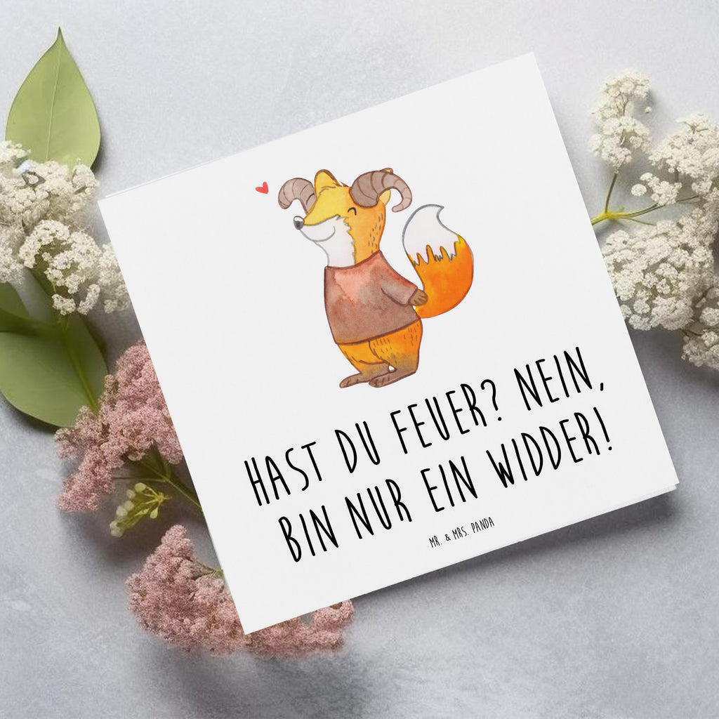 Deluxe Karte Spruch Widder Feuer Karte, Grußkarte, Klappkarte, Einladungskarte, Glückwunschkarte, Hochzeitskarte, Geburtstagskarte, Hochwertige Grußkarte, Hochwertige Klappkarte, Tierkreiszeichen, Sternzeichen, Horoskop, Astrologie, Aszendent