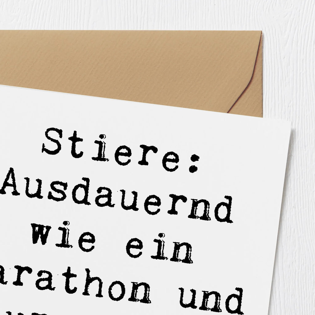 Deluxe Karte Spruch Starker Stier Karte, Grußkarte, Klappkarte, Einladungskarte, Glückwunschkarte, Hochzeitskarte, Geburtstagskarte, Hochwertige Grußkarte, Hochwertige Klappkarte, Tierkreiszeichen, Sternzeichen, Horoskop, Astrologie, Aszendent