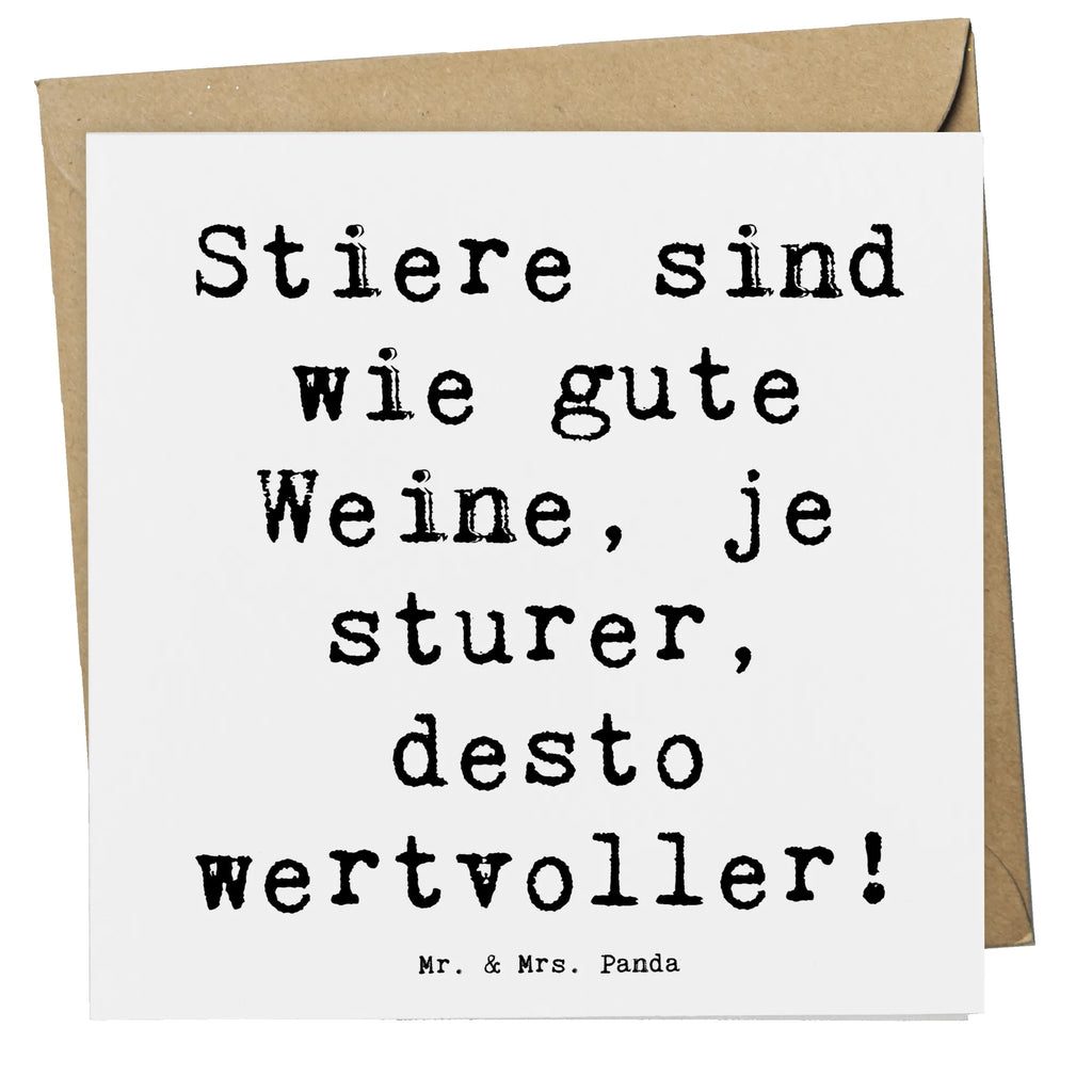 Deluxe Karte Spruch Sturer Stier Karte, Grußkarte, Klappkarte, Einladungskarte, Glückwunschkarte, Hochzeitskarte, Geburtstagskarte, Hochwertige Grußkarte, Hochwertige Klappkarte, Tierkreiszeichen, Sternzeichen, Horoskop, Astrologie, Aszendent