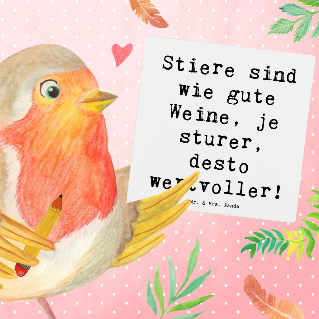 Deluxe Karte Spruch Sturer Stier Karte, Grußkarte, Klappkarte, Einladungskarte, Glückwunschkarte, Hochzeitskarte, Geburtstagskarte, Hochwertige Grußkarte, Hochwertige Klappkarte, Tierkreiszeichen, Sternzeichen, Horoskop, Astrologie, Aszendent