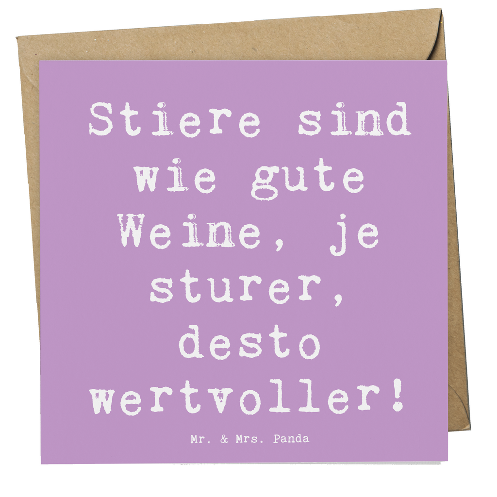 Deluxe Karte Spruch Sturer Stier Karte, Grußkarte, Klappkarte, Einladungskarte, Glückwunschkarte, Hochzeitskarte, Geburtstagskarte, Hochwertige Grußkarte, Hochwertige Klappkarte, Tierkreiszeichen, Sternzeichen, Horoskop, Astrologie, Aszendent