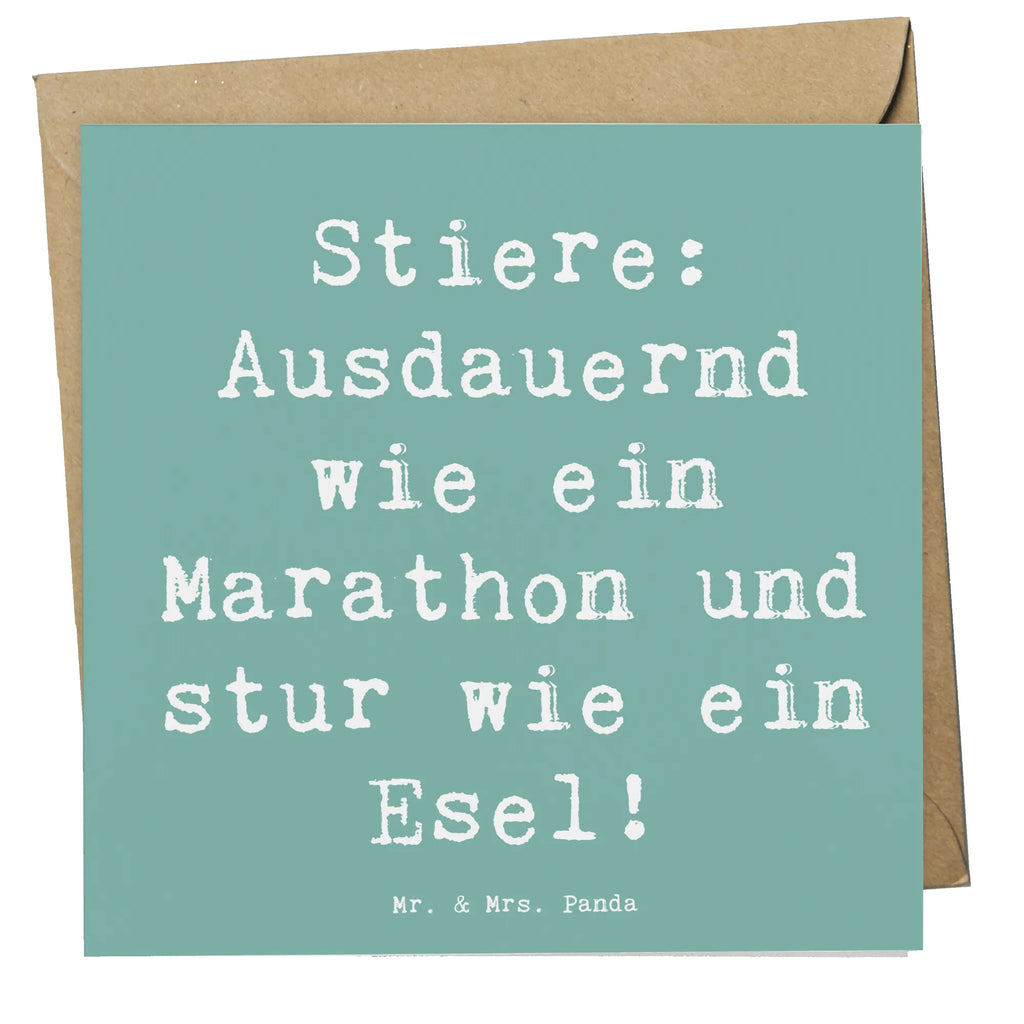 Deluxe Karte Spruch Starker Stier Karte, Grußkarte, Klappkarte, Einladungskarte, Glückwunschkarte, Hochzeitskarte, Geburtstagskarte, Hochwertige Grußkarte, Hochwertige Klappkarte, Tierkreiszeichen, Sternzeichen, Horoskop, Astrologie, Aszendent