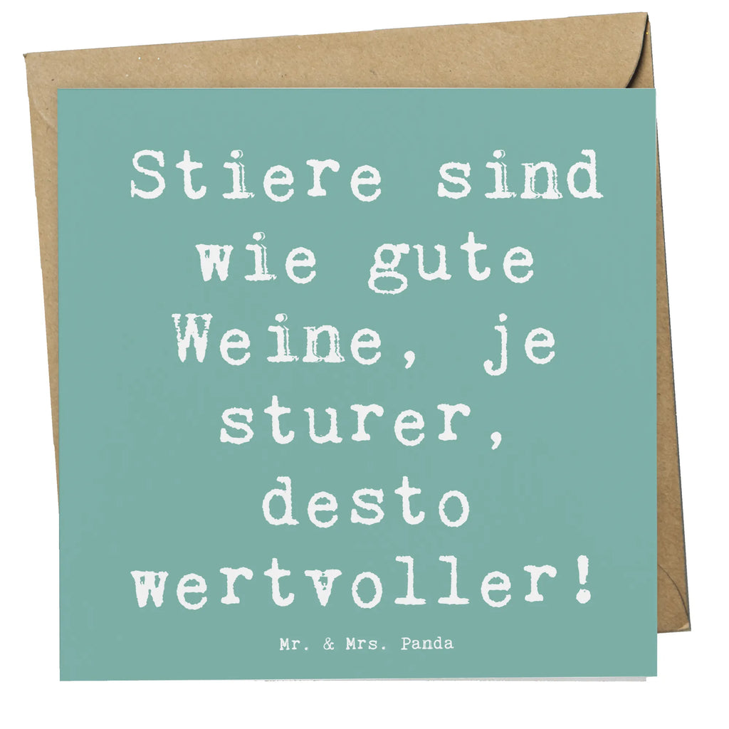 Deluxe Karte Spruch Sturer Stier Karte, Grußkarte, Klappkarte, Einladungskarte, Glückwunschkarte, Hochzeitskarte, Geburtstagskarte, Hochwertige Grußkarte, Hochwertige Klappkarte, Tierkreiszeichen, Sternzeichen, Horoskop, Astrologie, Aszendent