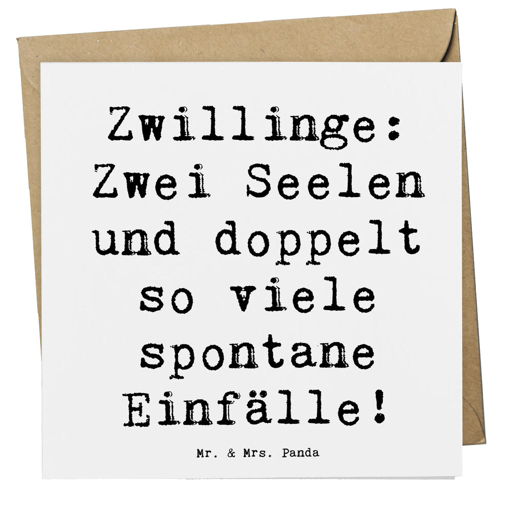 Deluxe Karte Spruch Zwillinge Abenteuer Karte, Grußkarte, Klappkarte, Einladungskarte, Glückwunschkarte, Hochzeitskarte, Geburtstagskarte, Hochwertige Grußkarte, Hochwertige Klappkarte, Tierkreiszeichen, Sternzeichen, Horoskop, Astrologie, Aszendent