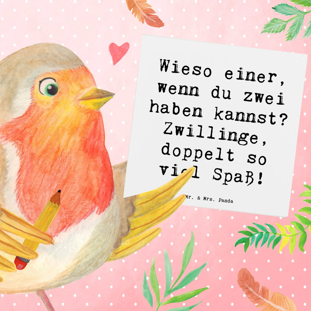 Deluxe Karte Spruch Zwillinge Spaß Karte, Grußkarte, Klappkarte, Einladungskarte, Glückwunschkarte, Hochzeitskarte, Geburtstagskarte, Hochwertige Grußkarte, Hochwertige Klappkarte, Tierkreiszeichen, Sternzeichen, Horoskop, Astrologie, Aszendent