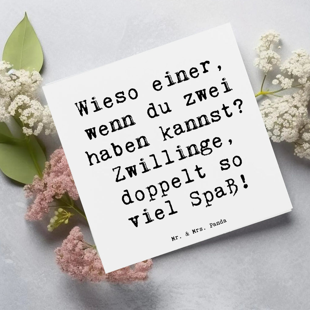 Deluxe Karte Spruch Zwillinge Spaß Karte, Grußkarte, Klappkarte, Einladungskarte, Glückwunschkarte, Hochzeitskarte, Geburtstagskarte, Hochwertige Grußkarte, Hochwertige Klappkarte, Tierkreiszeichen, Sternzeichen, Horoskop, Astrologie, Aszendent