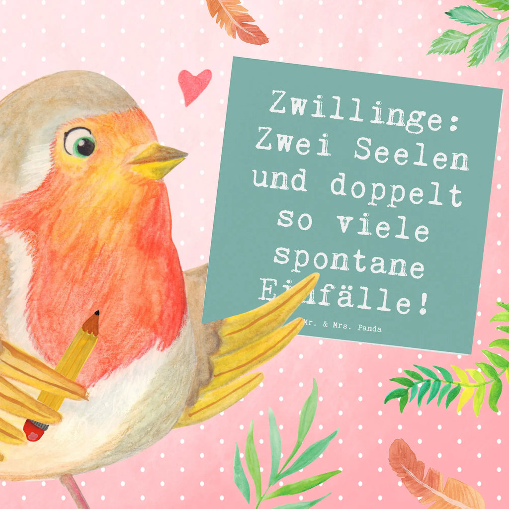 Deluxe Karte Spruch Zwillinge Abenteuer Karte, Grußkarte, Klappkarte, Einladungskarte, Glückwunschkarte, Hochzeitskarte, Geburtstagskarte, Hochwertige Grußkarte, Hochwertige Klappkarte, Tierkreiszeichen, Sternzeichen, Horoskop, Astrologie, Aszendent