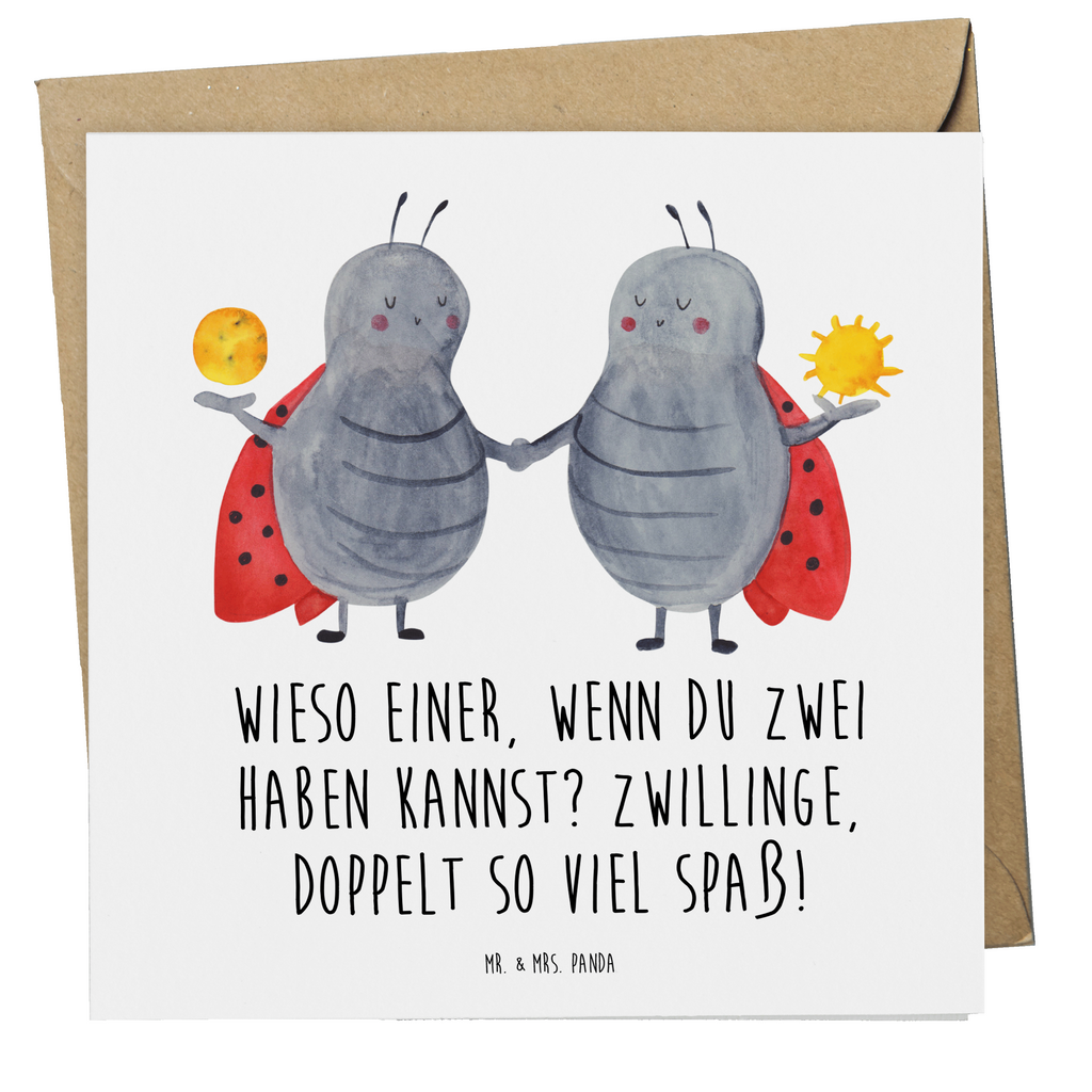 Deluxe Karte Spruch Zwillinge Spaß Karte, Grußkarte, Klappkarte, Einladungskarte, Glückwunschkarte, Hochzeitskarte, Geburtstagskarte, Hochwertige Grußkarte, Hochwertige Klappkarte, Tierkreiszeichen, Sternzeichen, Horoskop, Astrologie, Aszendent