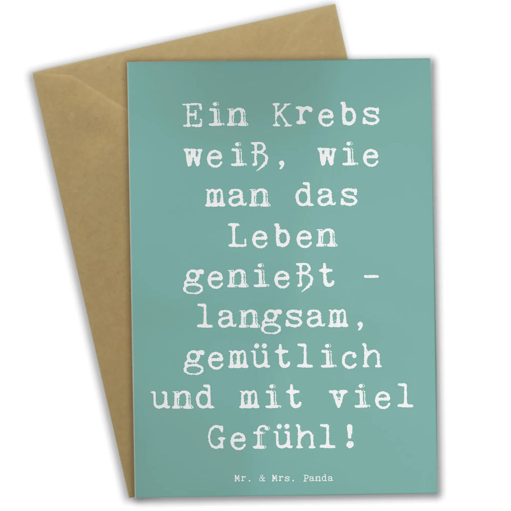 Grußkarte Spruch Krebs Genießer Grußkarte, Klappkarte, Einladungskarte, Glückwunschkarte, Hochzeitskarte, Geburtstagskarte, Karte, Ansichtskarten, Tierkreiszeichen, Sternzeichen, Horoskop, Astrologie, Aszendent