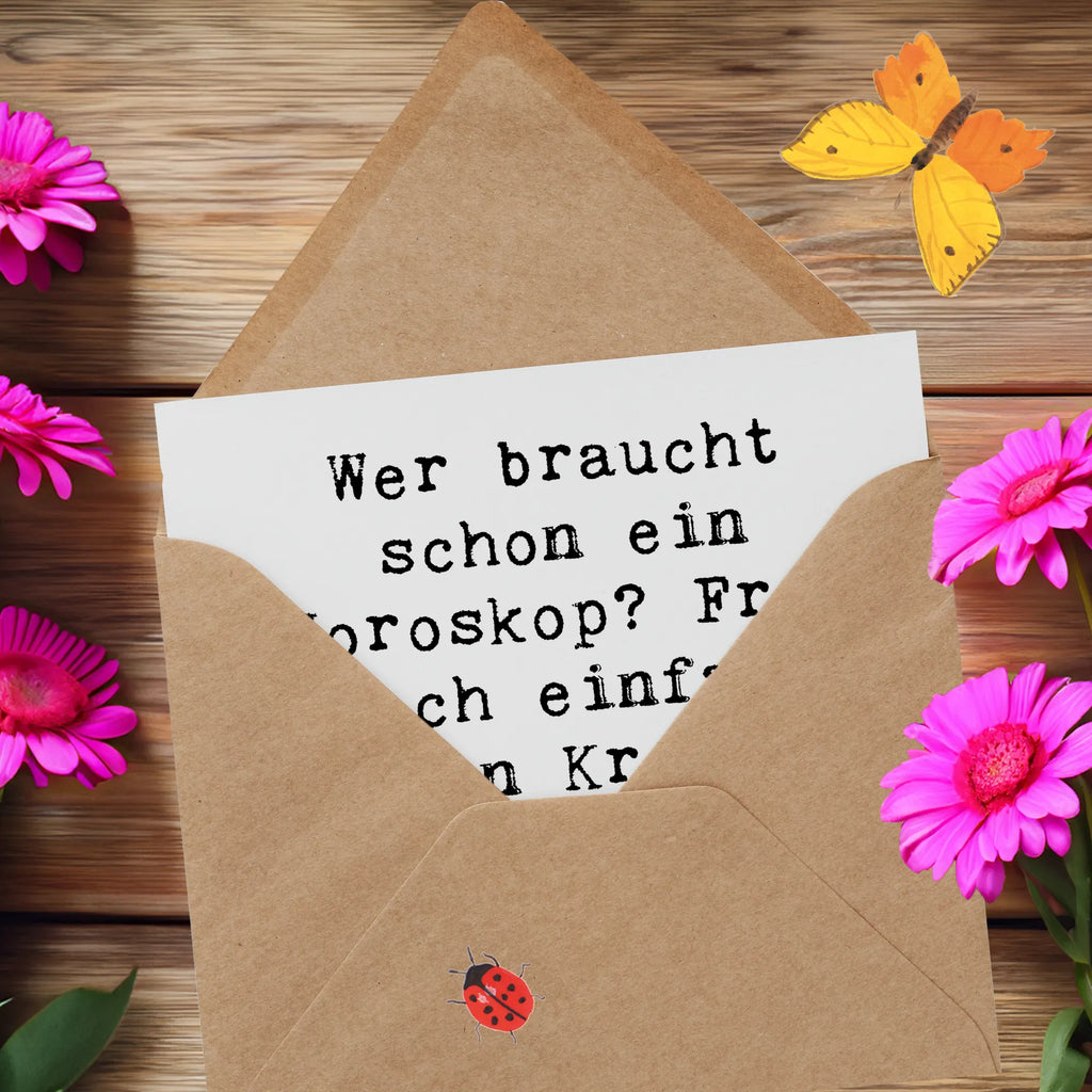 Deluxe Karte Spruch Krebs Gefühl Karte, Grußkarte, Klappkarte, Einladungskarte, Glückwunschkarte, Hochzeitskarte, Geburtstagskarte, Hochwertige Grußkarte, Hochwertige Klappkarte, Tierkreiszeichen, Sternzeichen, Horoskop, Astrologie, Aszendent