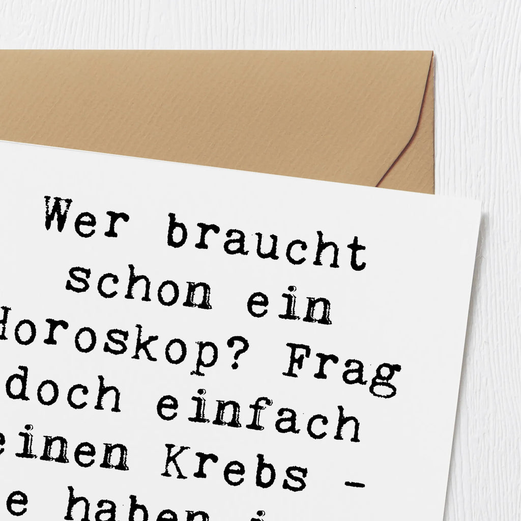 Deluxe Karte Spruch Krebs Gefühl Karte, Grußkarte, Klappkarte, Einladungskarte, Glückwunschkarte, Hochzeitskarte, Geburtstagskarte, Hochwertige Grußkarte, Hochwertige Klappkarte, Tierkreiszeichen, Sternzeichen, Horoskop, Astrologie, Aszendent