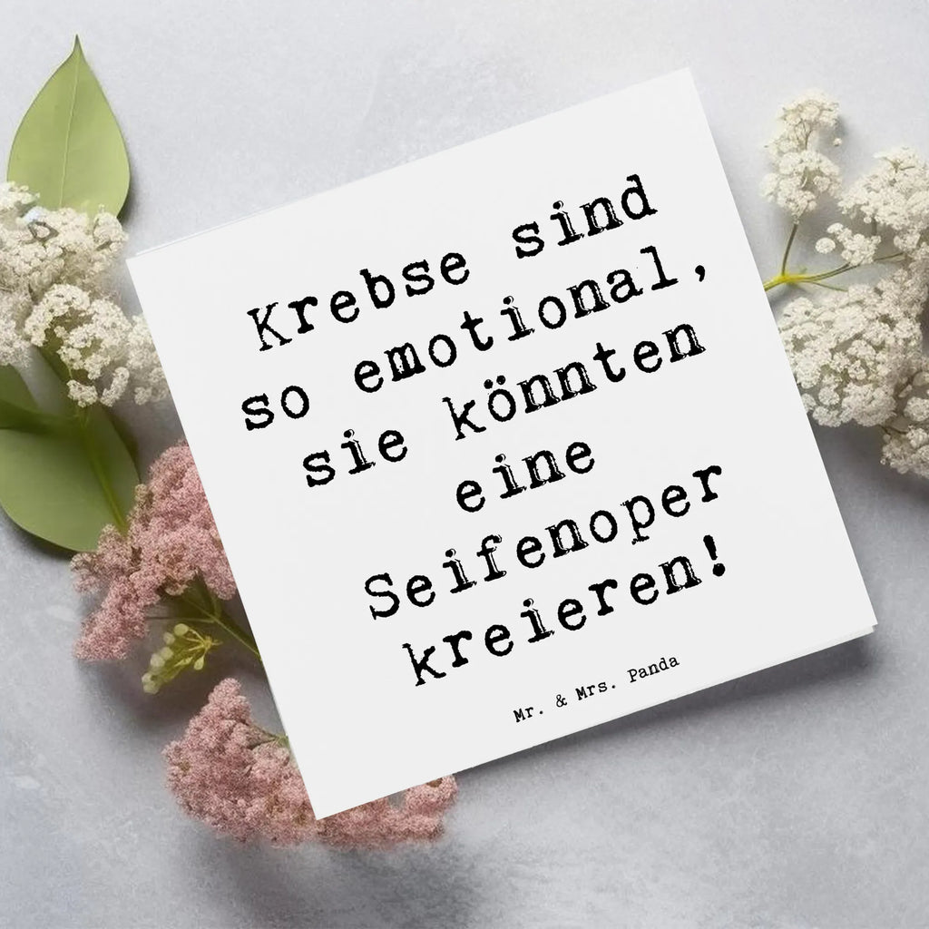 Deluxe Karte Spruch Emotionaler Krebs Karte, Grußkarte, Klappkarte, Einladungskarte, Glückwunschkarte, Hochzeitskarte, Geburtstagskarte, Hochwertige Grußkarte, Hochwertige Klappkarte, Tierkreiszeichen, Sternzeichen, Horoskop, Astrologie, Aszendent