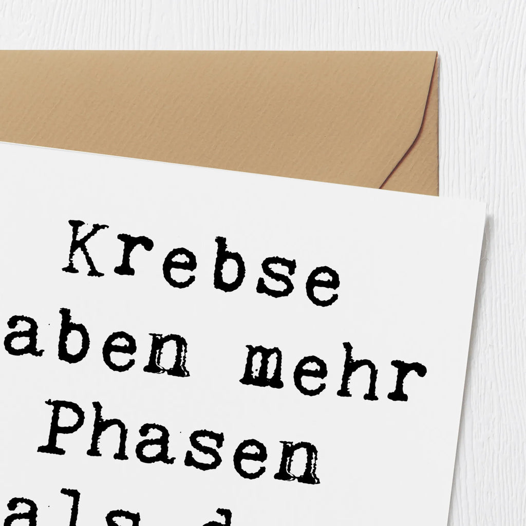 Deluxe Karte Spruch Krebs Phasen Karte, Grußkarte, Klappkarte, Einladungskarte, Glückwunschkarte, Hochzeitskarte, Geburtstagskarte, Hochwertige Grußkarte, Hochwertige Klappkarte, Tierkreiszeichen, Sternzeichen, Horoskop, Astrologie, Aszendent