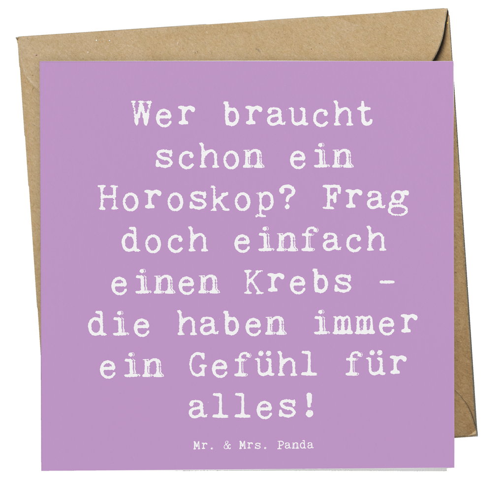 Deluxe Karte Spruch Krebs Gefühl Karte, Grußkarte, Klappkarte, Einladungskarte, Glückwunschkarte, Hochzeitskarte, Geburtstagskarte, Hochwertige Grußkarte, Hochwertige Klappkarte, Tierkreiszeichen, Sternzeichen, Horoskop, Astrologie, Aszendent